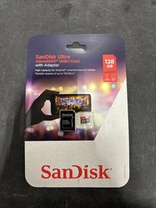 SanDisk Ultra microSDXC UHS-I Card 128GB with Adapter  - Picture 1 of 2