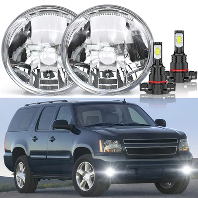 For Chevrolet Tahoe 2007-2014 LED Fog Lights Front Bumper Lamp Clear Lens L/R - Image 1 of 4