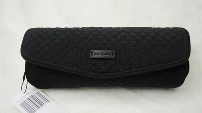 Vera Bradley Iconic On A Roll Estuche Negro Microfibra Cosmético Viaje Acolchado NUEVO Foto 1 de 4