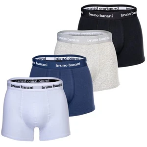 Bruno Banani Men's Boxer Briefs 4 Pack - Every Day, Cotton Black/Grey/... - Picture 1 of 33