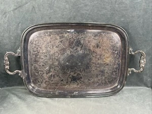 Vintage Gorham YC1907 Silver Plate Serving Tray Butler Platter 21x15 w/ Handles - Picture 1 of 7