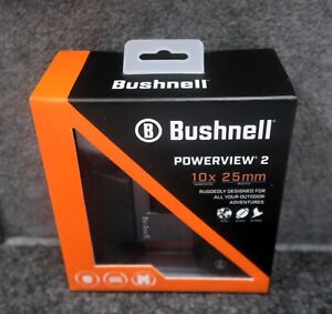 Bushnell PowerView 2 10x25mm 2.0 Folding BK7 Roof Prism Binoculars New in Box