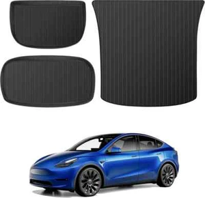 Fit for Tesla Model 3 2024 Trunk Mat Trunk Liner Set, Premium Leather Cargo Mat - Foto 1 di 7