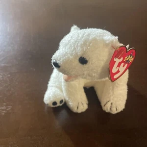 TY Beanie Baby Aurora Eisbär 2000 PE Pellets Tag Fehler RAR - Bild 1 von 9