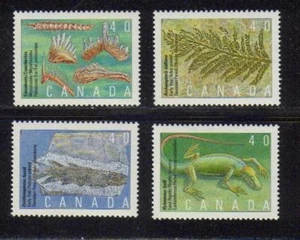 1991 Canada SC# 1306-1309 - Prehistoric Life in Canada-2 Lot# 218 M-NH - Picture 1 of 1