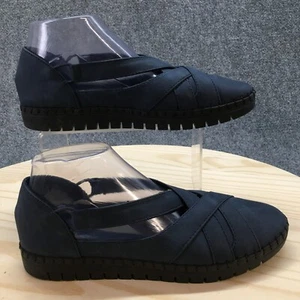 Easy Street Shoes Womens 8.5 M Quality Sneakers Blue Hook and Loop Comfort Flats - Picture 1 of 16