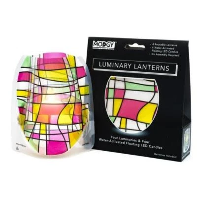 Modgy Lumizu Collapsible 4pc Luminary Lantern Set - Cool Padre - Image 1 of 4