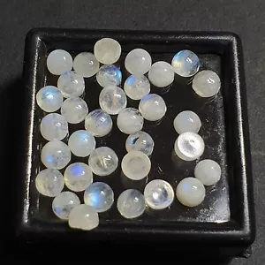 Lote de piedras preciosas sueltas redondas arco iris natural cabujón 163 piezas 5 mm 100 quilates - Imagen 1 de 4