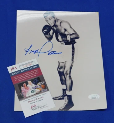 Floyd Patterson Heavyweight Champion Boxer Autographed 8x10 Photo JSA COA - Image 1 of 4