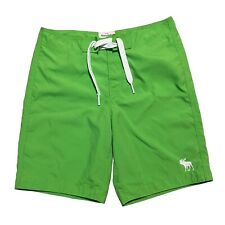 Abercrombie & Fitch Swim Trunks Mens Large Green White Shorts Outdoor Adult