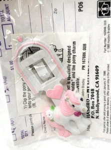 Sealed My Little Pony Bookmark Snuzzles White Clip Hasbro Vintage 1984 McDonalds - Picture 1 of 2