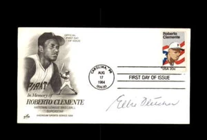Elburt Fletcher Signed 1984 FDC Roberto Clemente Cache First Day Cover Autograph - Picture 1 of 2