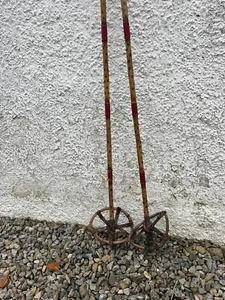Vintage Bamboo Ski Poles / Ski Poles - Picture 1 of 14