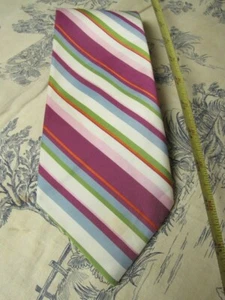 Vtg. 1970s? Wemlon by Wembley Pastel Striped 100% Polyester Neck Tie - Picture 1 of 6