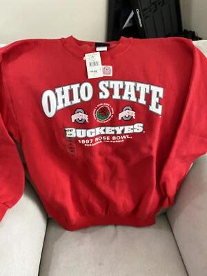 Suéter Vintage 1997 Galt Sand Ohio State Rose Bowl Talla XL Juvenil Nuevo con Etiquetas Foto 1 de 4