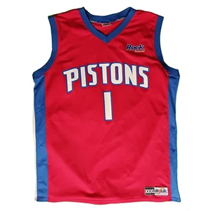 Camiseta deportiva Chauncey Billups #1 para hombre XL Detroit Pistions vintage roja promocional - Imagen 1 de 7
