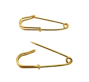 50 pcs Gold Brass Plated Kilt Pins 32mm 1-1/4" Brooch Badge Safety Pin Backs - Picture 1 of 4