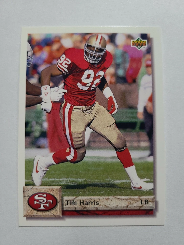 TIM HARRIS 1992 UPPER DECK FOOTBALL CARD # 267 E7962 - Image 1 of 1