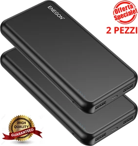 Power Bank 10000mAh(2 Pezzi),Batteria Caricatore Portatile con 4 in 1 USB-C - Foto 1 di 8