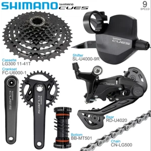 GRUPO DE BICICLETA DE MONTAÑA SHIMANO CUE U4000 32T 170MM 46T 1X9 VELOCIDADES - Imagen 1 de 4