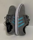 Adidas Boys Athletic Sneaker Size 3.5 Gray  Canvas Shoes EVH 791004