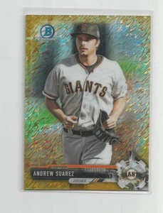 2017 Bowman Cromo ANDREW SUAREZ Oro Shimmer Rifrattore 15/50 - Foto 1 di 1