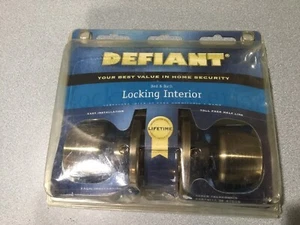 Defiant Bed & Bath Locking Interior Door Knob 332-224  FREE SH - Picture 1 of 2