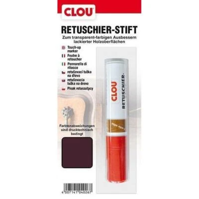 Clou Retuschierstift Nußbaum dunkel zum Retuschieren leichter Oberflächenschäden - Bild 1 von 4
