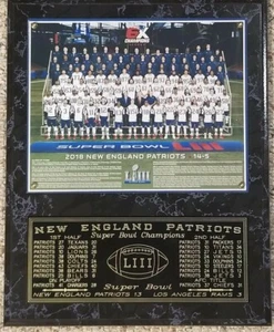 New England Patriots 2018-2019 Super Bowl 53 Champions 12" x 15" Plaque LIII - Picture 1 of 4