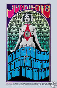 Psychedelic Rock: Monterey Pop Concert Poster 1967 12x18