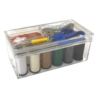 Nähfaden + Nähset Box in Plastik Nähgarn Aufbewahrungs Box - Bild 1 von 2