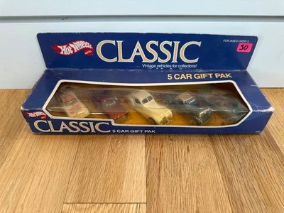 Paquete de regalo de 5 autos clásicos Hot Wheels 1985 #1629, caja nueva y sellada Hotwheel vintage Foto 1 de 3