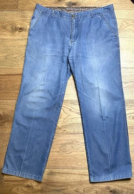 Pantalones de mezclilla Zilli originales para hombre talla 56 hechos en Italia algodón azul con entrepierna de seda 29” Foto 1 de 4