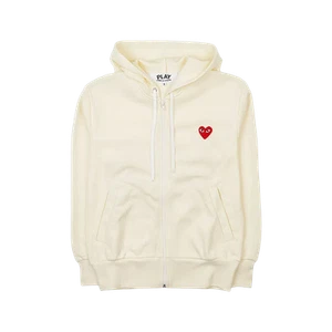 Play Comme des Garcons Red Heart Hood Zip Up Yellow - Picture 1 of 1