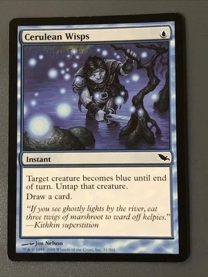 Cerulean Wisps x1 Shadowmoor NM Condition See Pics Front Back - Image 1 of 2