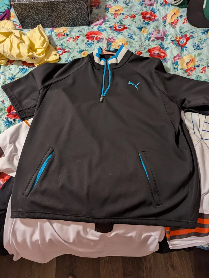 Puma Cell Half Zip USP Wind Athletic Short Sleeve Golf Pullover Men's Size l - Image 1 of 4