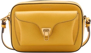 BORSA BORSE DONNA COCCINELLE BEAT E1 MF6 15 02 01 PELLE GIALLO ORIGINALE PE 2025 - Picture 1 of 4