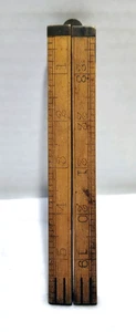 Vintage Stanley No. Regla plegable de boj 68 cuatro pliegues 24" - Imagen 1 de 7