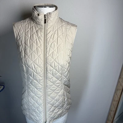 Charter Club Women’s Medium ~ Cream Quilted Lightweight Vest - Image 1 of 4
