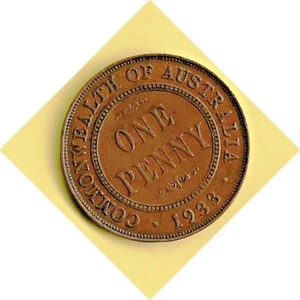AUSTRALIA - 1938 KING GEORGE V ONE PENNY - Picture 1 of 2