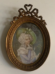 RARE PORTRAIT MINIATURE ELISABETH VIGEE LE BRUN PEINTRE ? EPOQUE XIX° - Picture 1 of 13