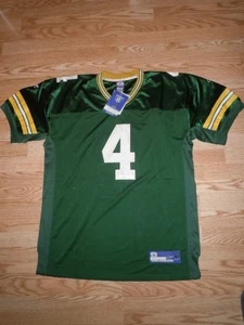 Camiseta deportiva vintage Reebok NFL Green Bay Packers Brett Favre 4 para hombre talla 52. NUEVO OS! - Imagen 1 de 16