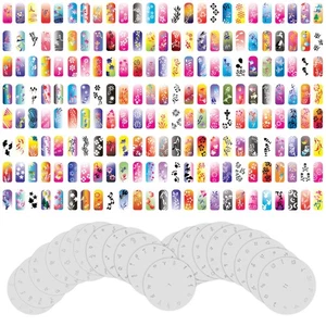 260 Airbrush Nail Art STENCIL DESIGNS Set 1 - 20 Template Sheets Kit Brush Paint - Picture 1 of 5