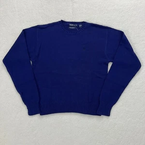 Polo Ralph Lauren 100% Cotton Crew-neck Sweater Boy's Size XL Blue VTG NWT - Picture 1 of 12
