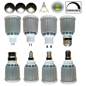 Dimmable 12W LED COB Spotlight Bulb GU10 MR16 E27 AC 110V 220V DC12V 24V Lamp RP - Picture 1 of 19