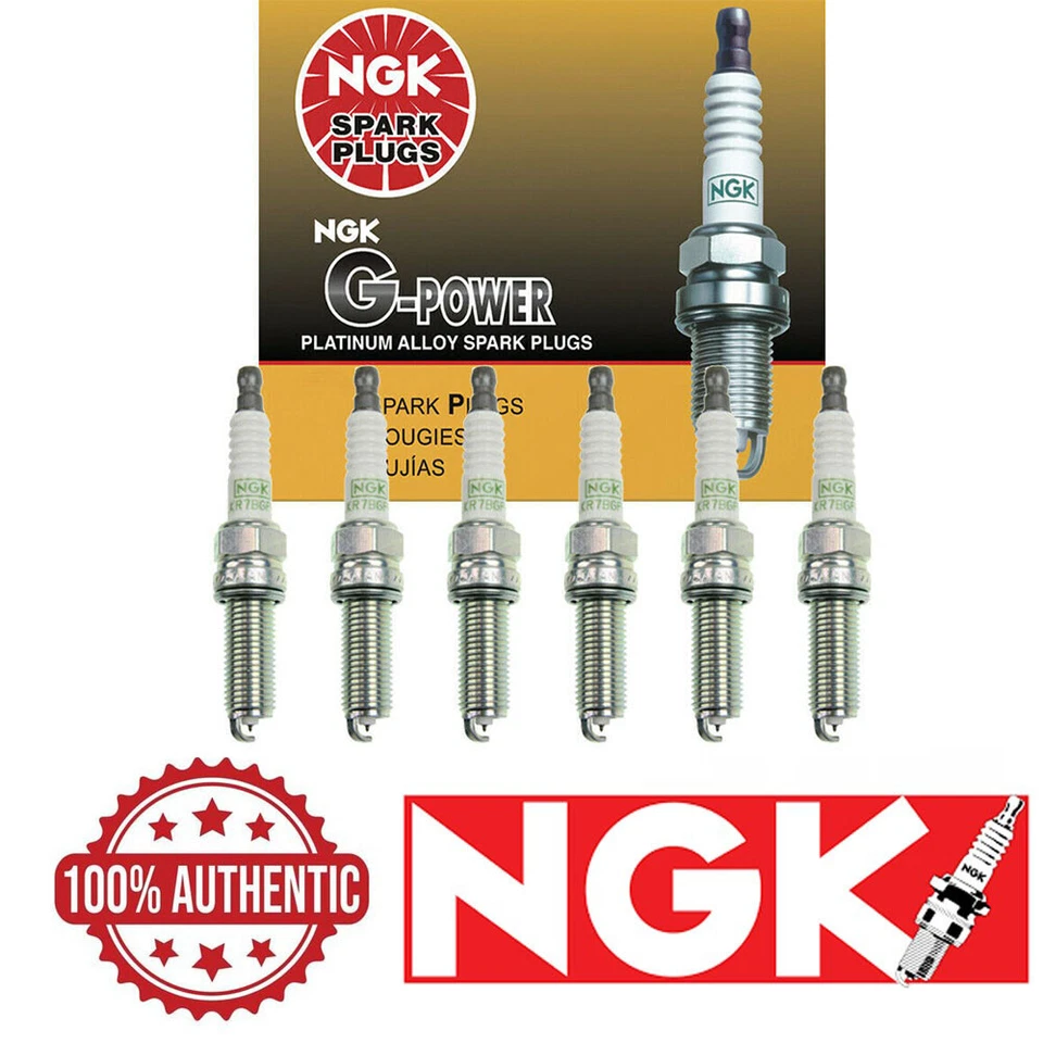 NGK Platinum Spark Plug 6PCS Set for Acura/ Chrysler/ Dodge/ Honda/ Jeep/ Ram V6 - Изображение 1 из 1