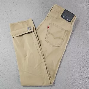Levis 511 Slim Commuter Jeans Mens 30x30 (Tag 30x32) Khaki Reflective Cycling - Picture 1 of 15
