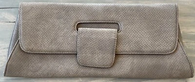 URBAN EXPRESSIONS Snakeskin Textured Vegan Leather Flat Envelope Clutch Bag - Image 1 of 4