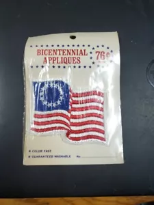 Vintage Bicentennial Applique Patch Flag - Picture 1 of 1