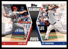 2011 Topps Diamond Duos Series 2 Cliff Lee/CC Sabathia #DD-23